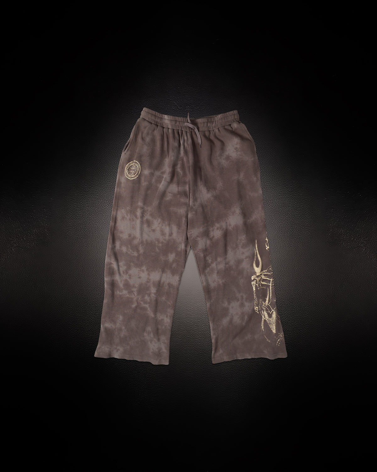 Reaper Waffleknit Sweatpants - Grey W/ Beige