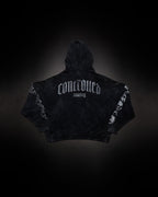 Outlaw Waffleknit Zip Up - Black W/ Grey