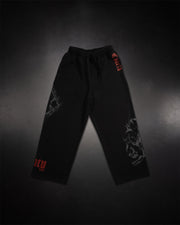 Blood Red Wide Leg Sweats