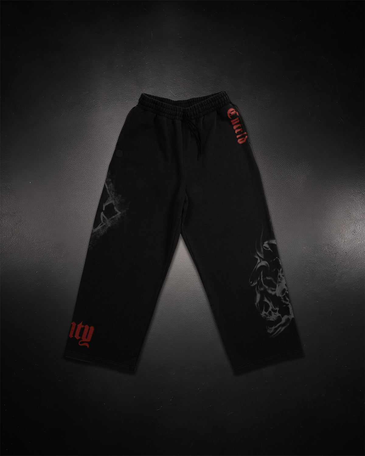 Wide Leg Sweats - Blood Red