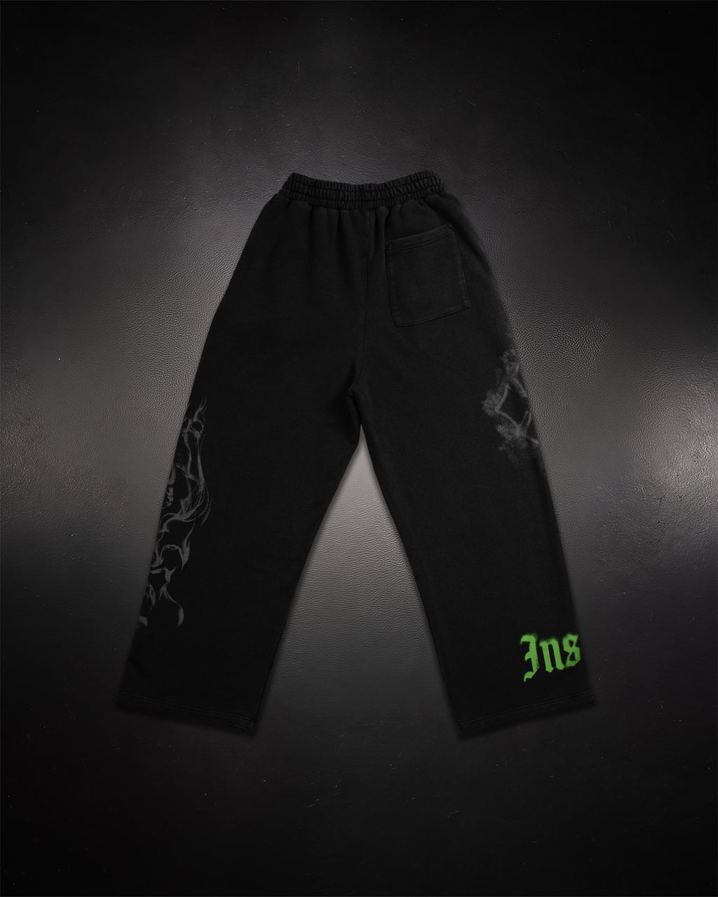 Wide Leg Sweats - Venom Green