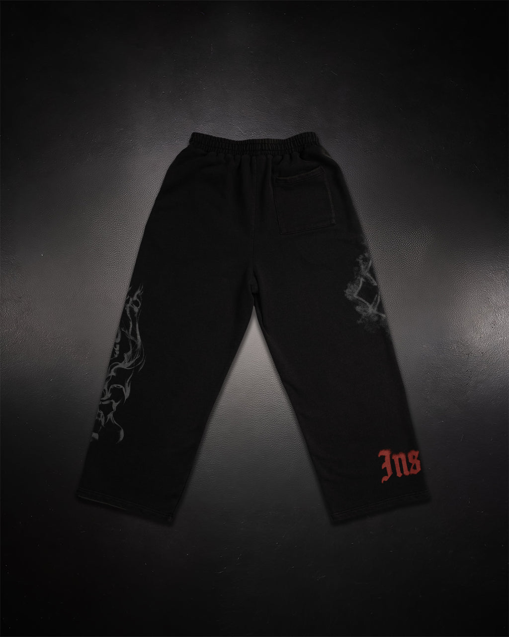 Wide Leg Sweats - Blood Red