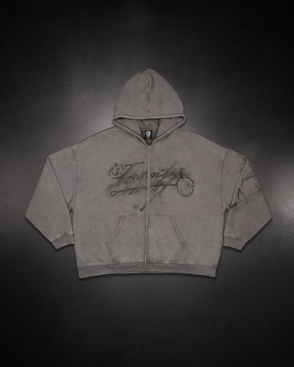 Smoke Zip Up Hoodie - Grey