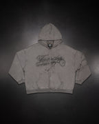 Smoke Zip Up Hoodie - Grey