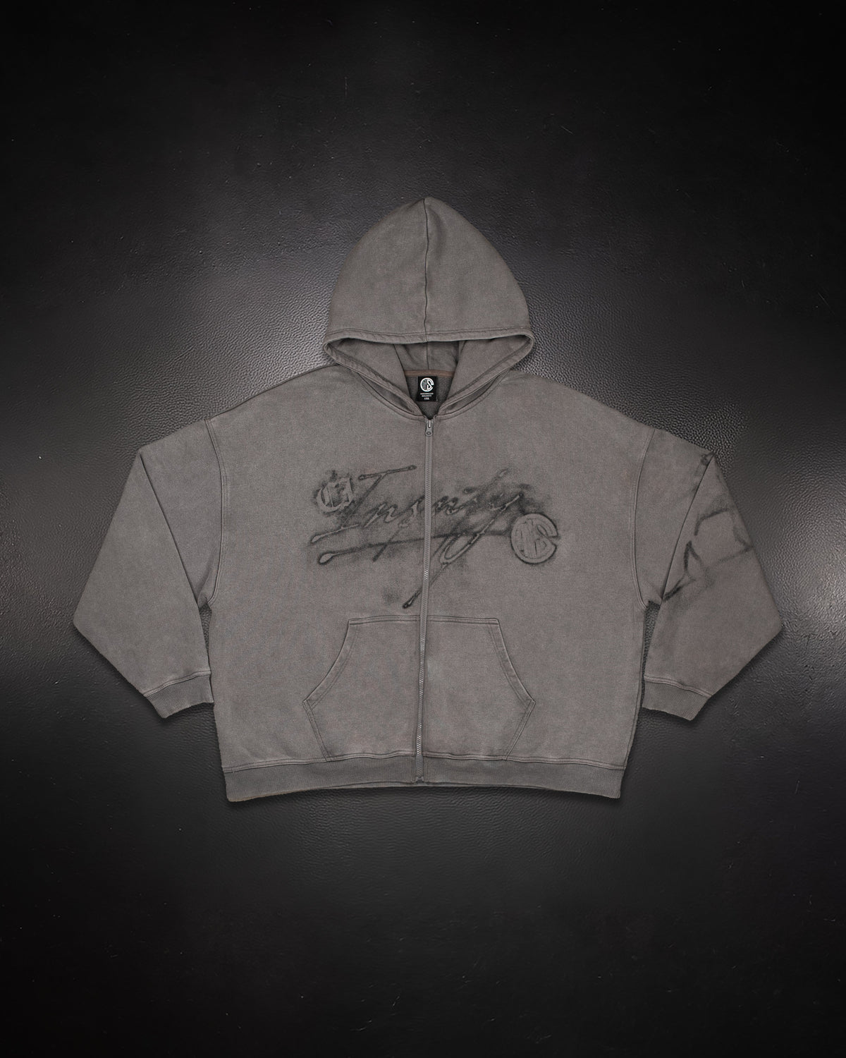 Smoke Zip Up Hoodie - Grey