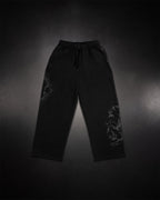 Wide Leg Sweats - Paranorman Black