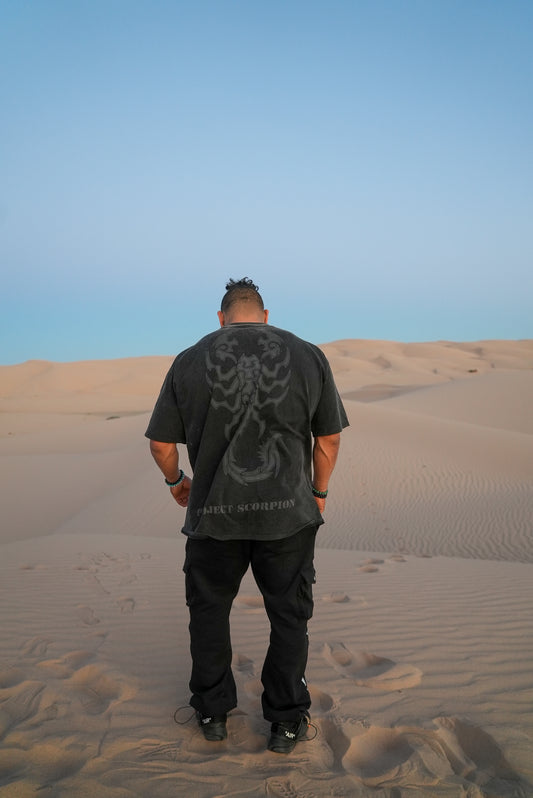 Black Scorpion Acid Wash Tee