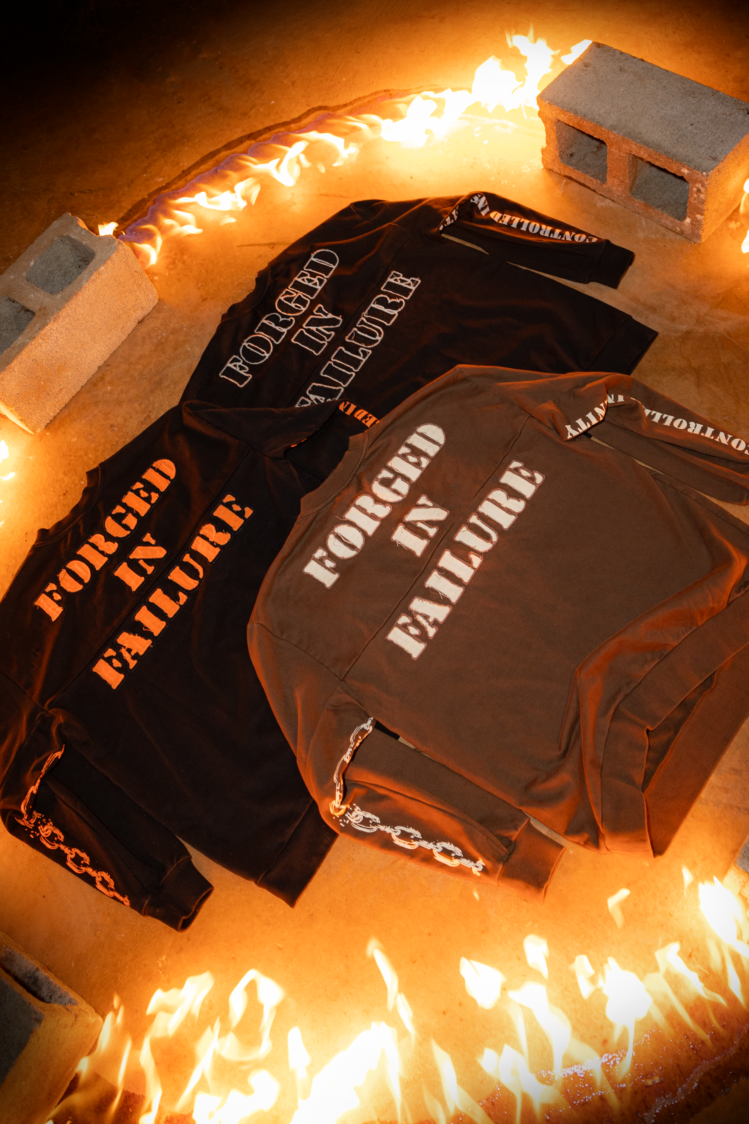 Black Forged in Failure Crewneck