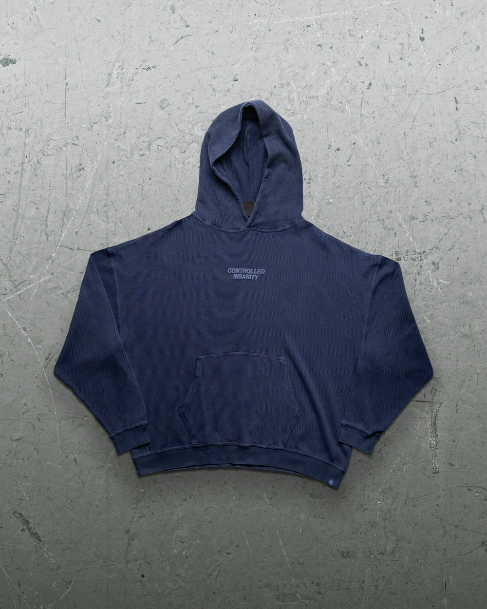 Signature Waffleknit Pullover - Navy