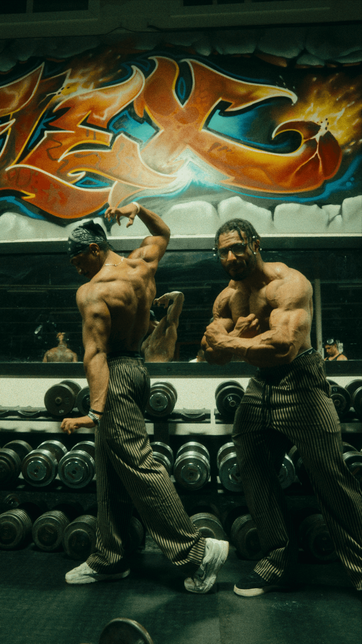 Olypmic Gold Pinstripe Sweatpants