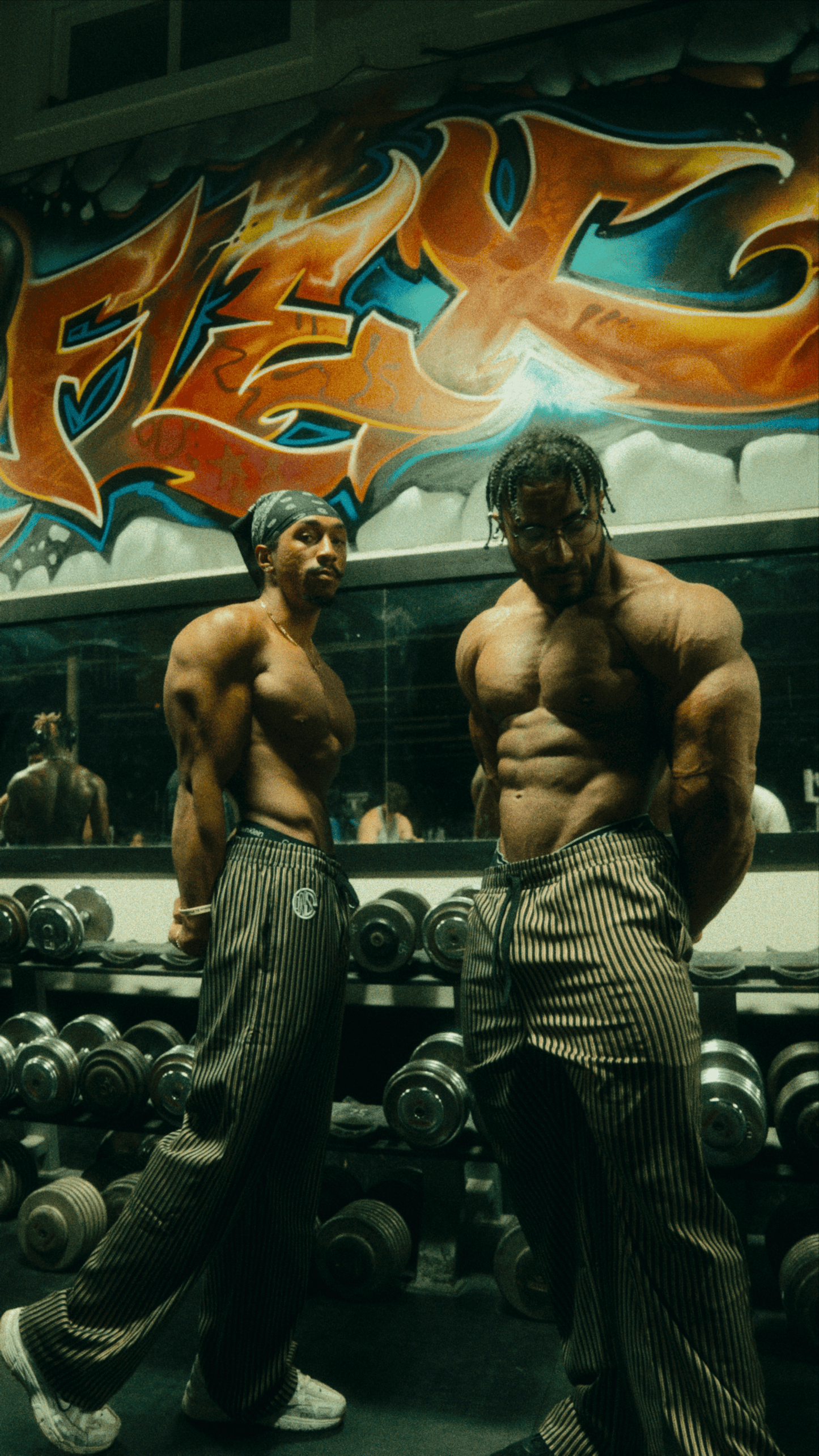 Olypmic Gold Pinstripe Sweatpants